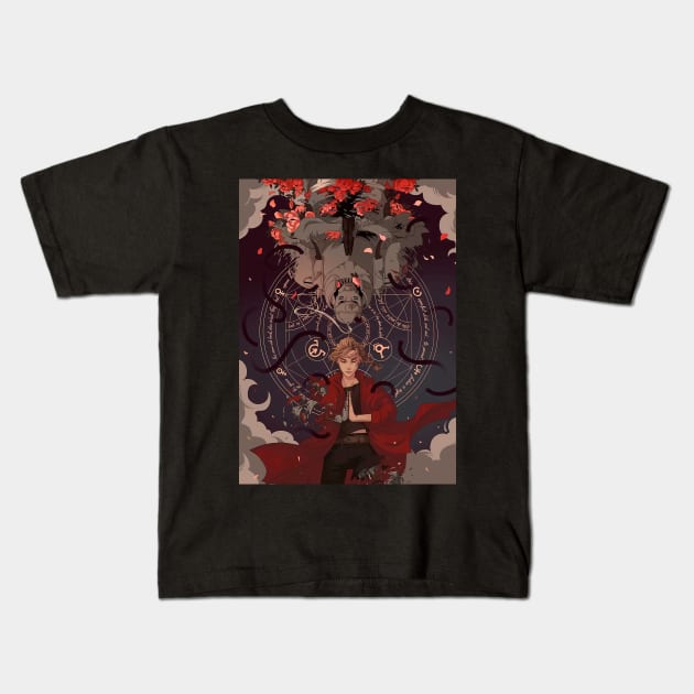 Full Metal Alchemist Kids T-Shirt by James Bates